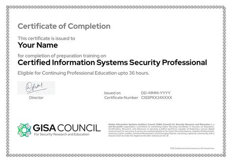 Prep Training for CISSP (Certified Info. Systems Security Manager)