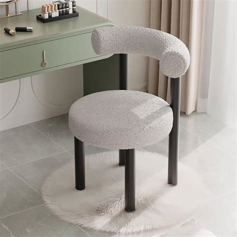 Amazon.com: Modern Makeup Vanity Chair Stool, Vanity Stool with Carpet ...