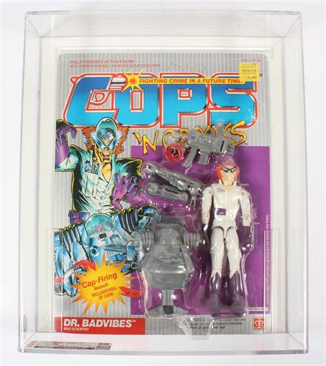 1988 Hasbro C.O.P.S. N Crooks Carded Figure - Dr. Badvibes