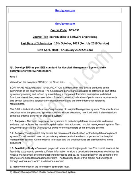 BCS-051 - Useful - Guruignou Course Code : BCS- Course Title ...