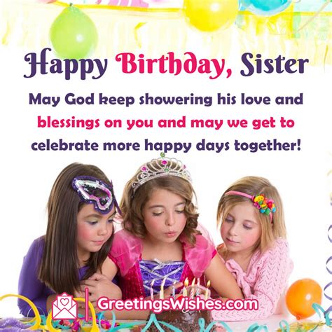 Sweet and Loving Birthday Wishes for Sister - Greetings Wishes