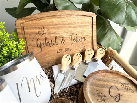Personalized Wedding Gift Basket for Newlywed Custom Basket for Bridal ...