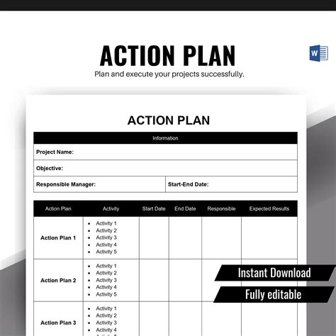Program Action Plan Template 的图像结果
