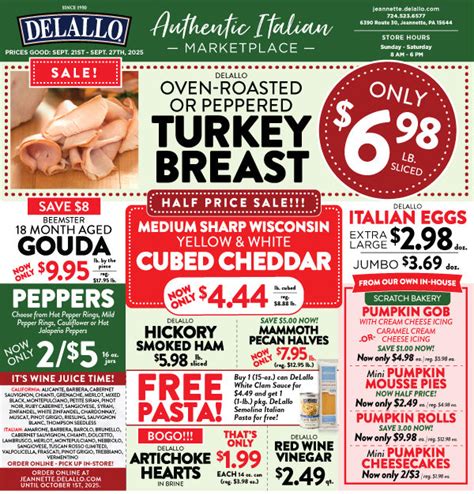 Weekly Italian Marketplace Ad - DeLallo Italian Marketplace