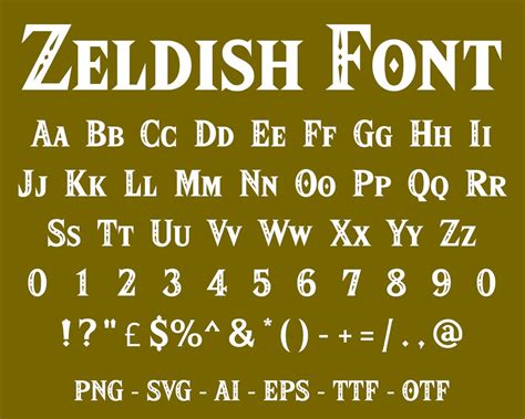 Buy Zeldish Fonts Ttf Svg Eps Png Cricut Silhouette Word Crafting ...