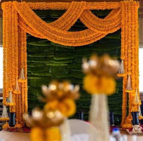 Buy Wholesale Artificial Orange Marigold Flower Garlands Indian Wedding ...