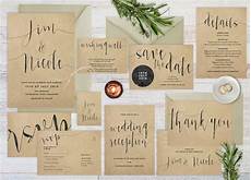 Kraft Paper Wedding Invitation by Wedding Invitation Set Rustic Wedding Invitation Set Kraft Paper Wedding Invitation