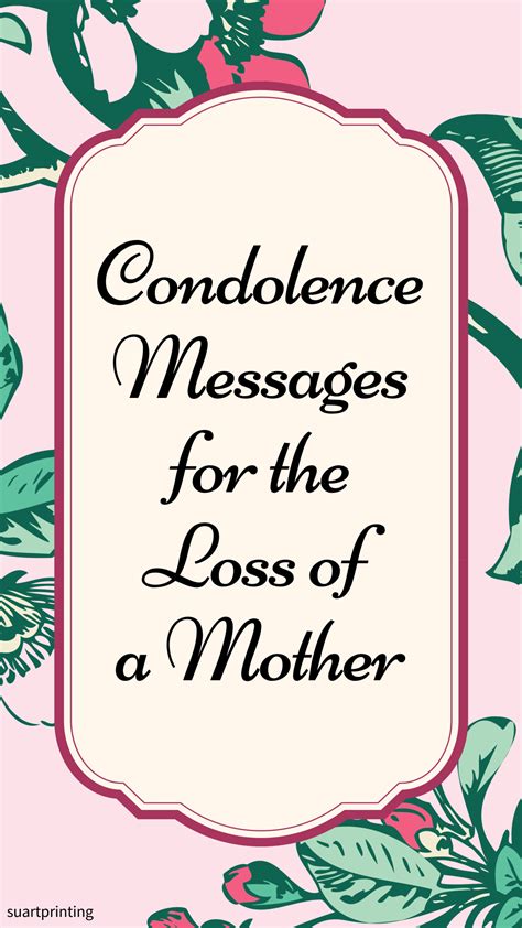 Best 12 101 Short Condolence Messages for Loss of a Mother – Artofit
