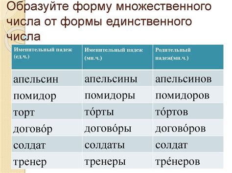 Множественное число имен существительных - презентация онлайн