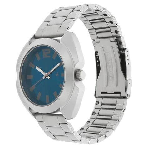 Buy Online Fastrack Quartz Analog Blue Dial Stainless Steel Strap Watch ...