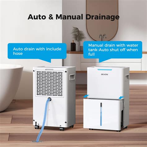 1500 Sq.ft Dehumidifier for Basement, SEAVON 21 Pint Dehumidifiers with ...