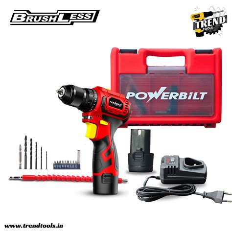 Powerbilt 12V Cordless Brushless Screwdriver PBT-CL-BL12 with 18+1 Tor ...