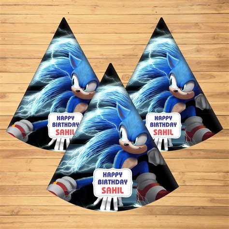 PSI Sonic the Hedgehog Theme Hat | Kids birthday party – Party Supplies ...