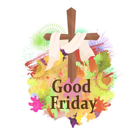 Good Friday Ink Splash Color, Jesus, Good Friday, Ink PNG Transparent ...
