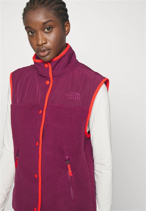 North face red vest womens online