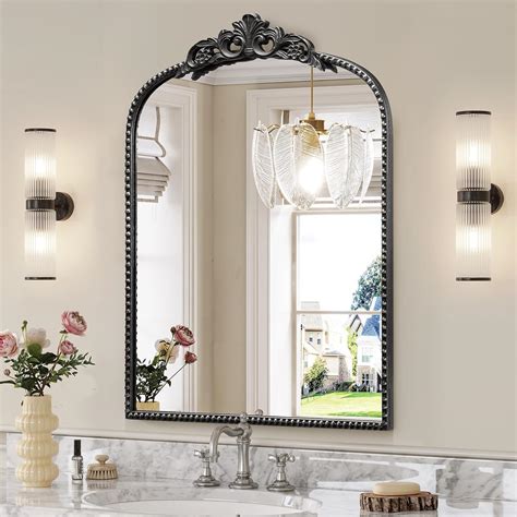 Amazon.com: Wiserset Arched Antique Wall Mirror with Beaded Frame, 24 ...