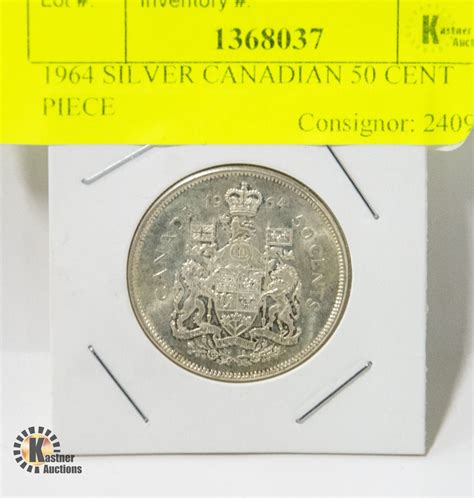 1964 SILVER CANADIAN 50 CENT PIECE