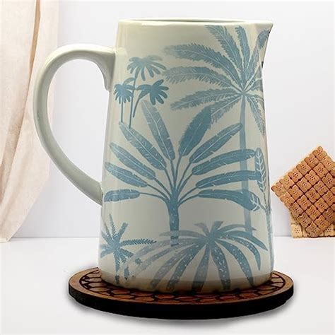 Buy Clay Craft Bone China Cane Big Carpet Milk Mug, 450Ml, Multicolor ...