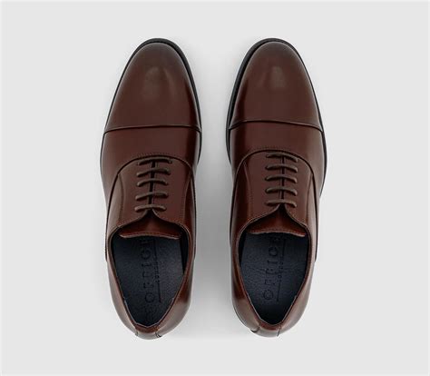 OFFICE Middleton Toecap Oxford Shoes Chocolate Brown - Men’s Smart Shoes