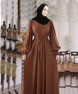 Buraque Designer Polyester Solid Abaya With Hijab Price in India - Buy ...