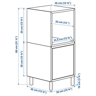 EKET cabinet combination with legs, white dark grey/wood, 35x35x80 cm ...