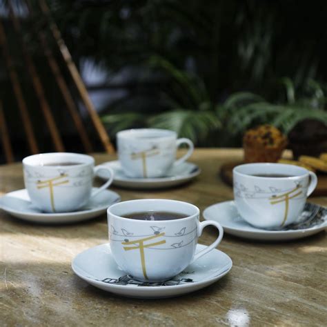 Home4u Multicolor Porcelain Lennan Cup & Saucer : Amazon.in: Home & Kitchen