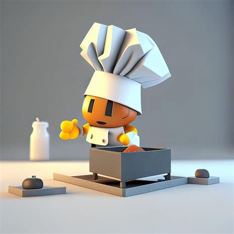Mascot chef cooking generative ai | Premium AI-generated image