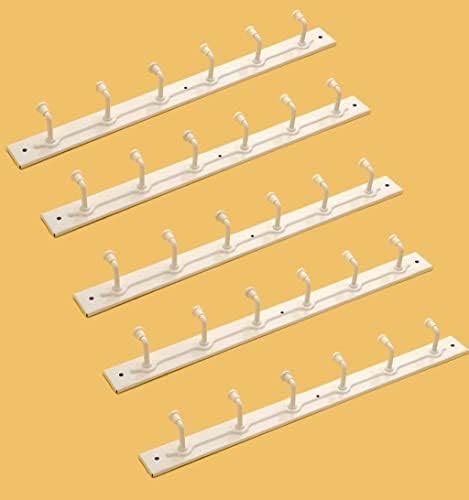 MTR Iron 6 Pin Cloth Hanger Wall Mounted Door Mounted Bathroom Cloth ...