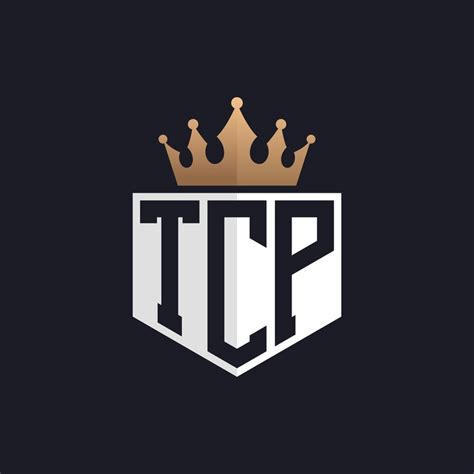 Luxury tcp logo with crown elegant initials tcp letter logo for ...