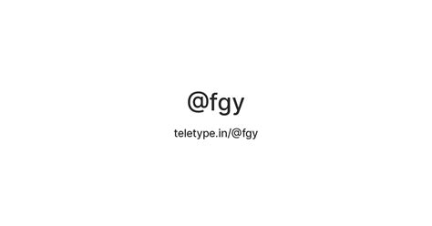@fgy — Teletype