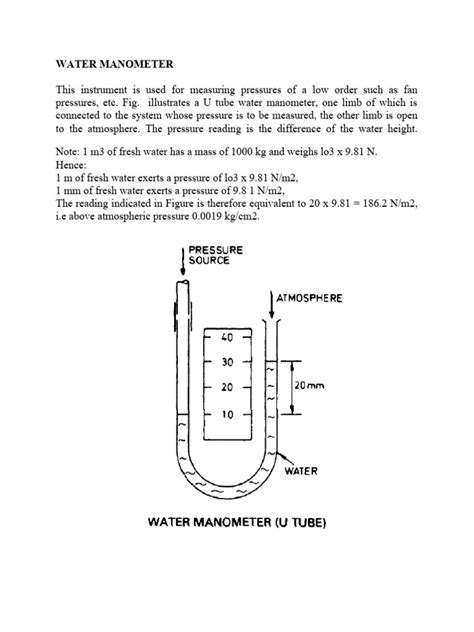 Image result for Manometer Reading