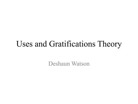 Uses and gratifications theory presentation for COMM 2010 | PPTX