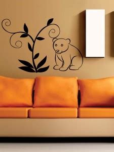 Trends on WALL 91 cm Bear with Plant Self Adhesive Sticker Price in ...