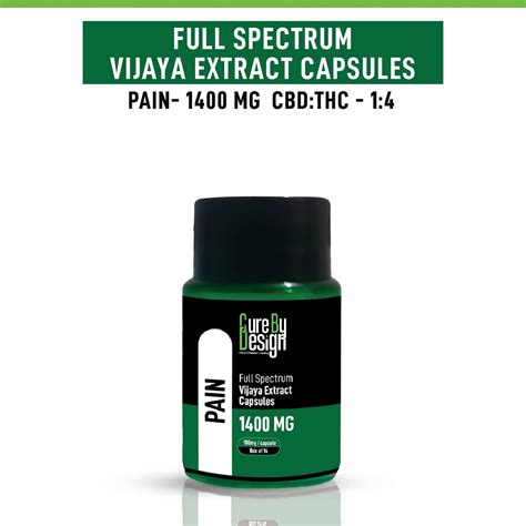 Pain Relief: 100mg THC Capsules - Cure By Design – CBD Store India