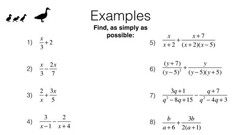 A4g – Adding and subtracting algebraic fractions – BossMaths.com
