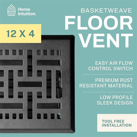 Buy Home Intuition Floor Vent Covers - Floor Register 4x12 Inch - Matte ...