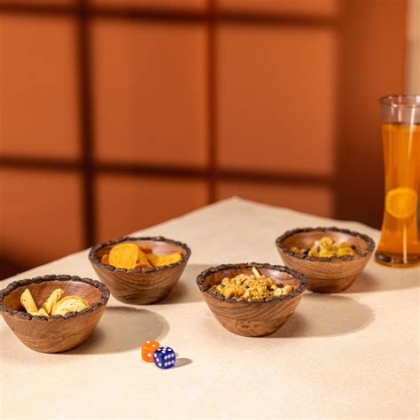 Vriksha Acacia Wood Multipurpose Bowl (Set of 4) – Ireka Homes