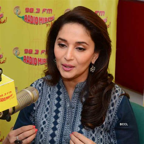 Madhuri Dixit promotes her film Gulaab Gang on Radio Mirchi.