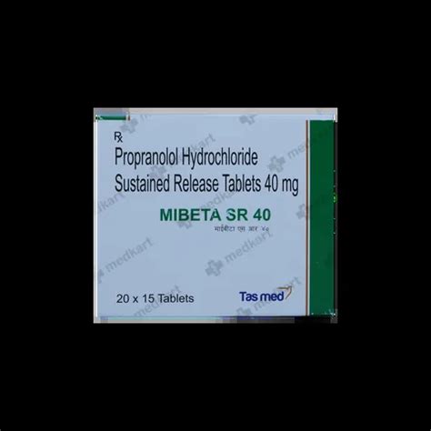 MIBETA SR 40MG TABLET 15'S Price, Uses, Side Effects & Substitutes ...