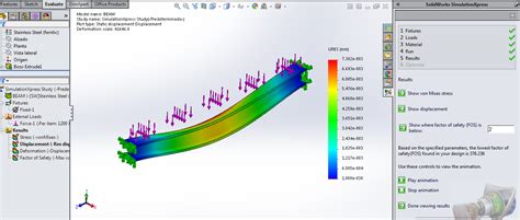 SolidWorks Stress Analysis Tutorial 的图像结果