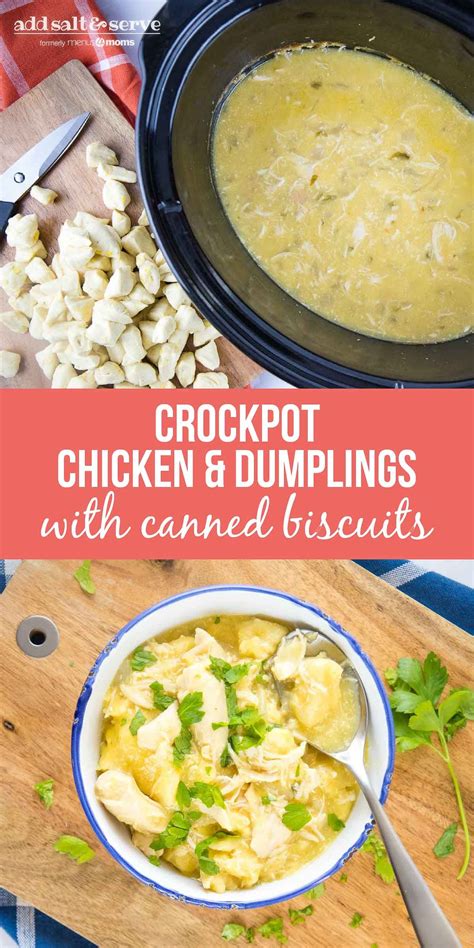 This easy and delicious crockpot chicken and dumplings with canned ...