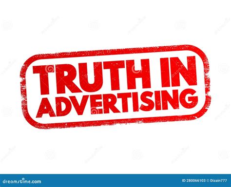 Truth in Advertising Text Stamp, Concept Background Stock Illustration ...