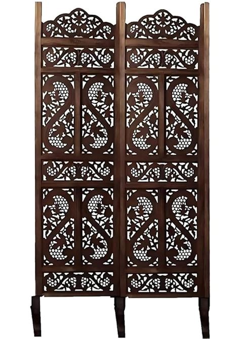FOREST CREATIONS Wooden partition for Pooja Room/Separators for Living ...