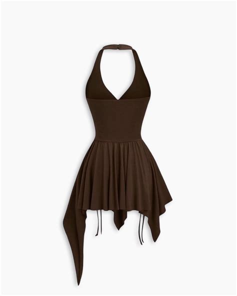 Vintage Punk Halter Asymmetric Mini Dress - Littlebox – Littlebox India