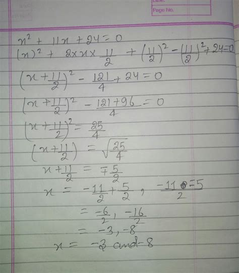 solve the following quadratic equation by completing square method x2 ...