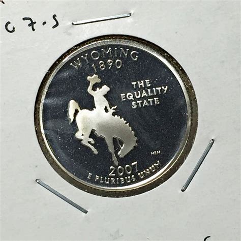 2007-S Proof Silver Wyoming State Commemorative Quarter*DCAM | Property ...