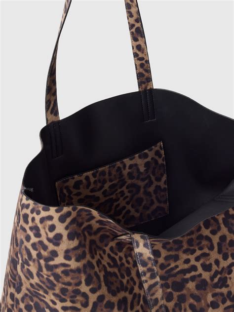 Leopard Vegan Suede Tote Bag | Gap