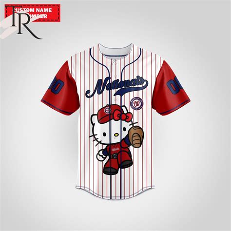 Washington Nationals Special Hello Kitty Design Baseball Jersey Premium ...