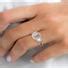 14K White Gold Emerald Three Stone Engagement Ring-17452w14