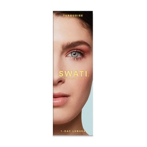Coloured Contact Lenses Turquoise - 1 Day • Power -2.50